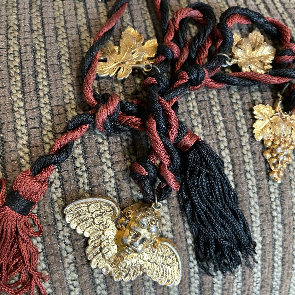 Yves Saint Laurent Gold and Black Necklace